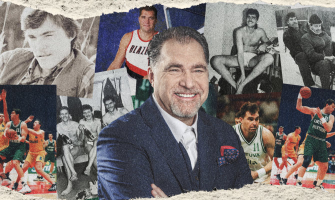 Mariaus Janavičiaus vizualas/Arvydas Sabonis švenčia 60 metų jubiliejų. Ta proga - 60 citatų iš Sabo gyvenimo.