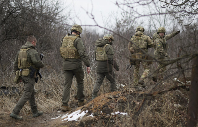 „Scanpix“/AP nuotr./Ukrainos kariai Donbase