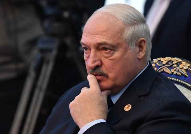 „AFP“/„Scanpix“/Baltarusijos diktatorius Aliaksandras Lukašenka