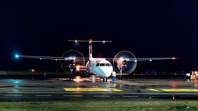 M.Juozausko nuotr./Į Palangą pradėjo skraidyti lenkų avialinijų lėktuvas.