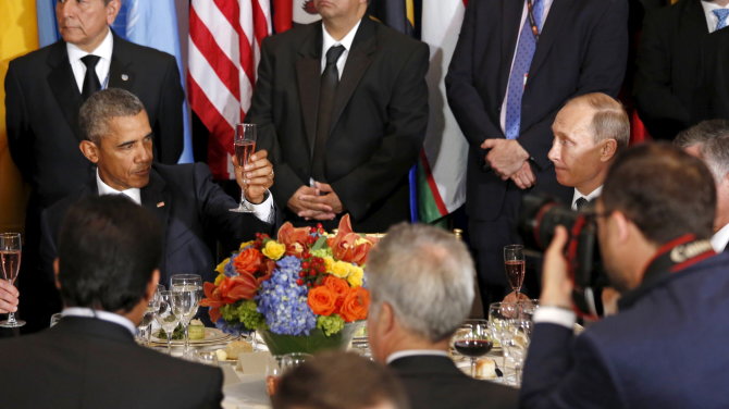 „Reuters“/„Scanpix“ nuotr./Barackas Obama ir Vladimiras Putinas