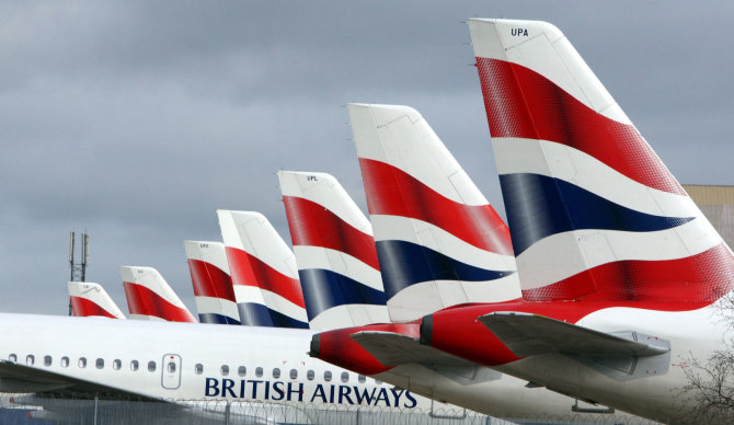„Scanpix“/„PA Wire“/„Press Association Images“ nuotr./„British Airways“ lėktuvai 