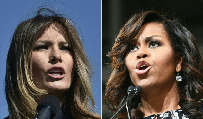 AFP/„Scanpix“ nuotr./Melania Trump ir Michelle Obama