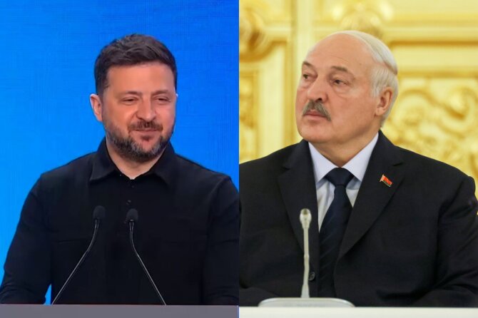 ZumaPress/Scanpix/Stopkadras/Volodymyras Zelenskis, Aliaksandras Lukašenka