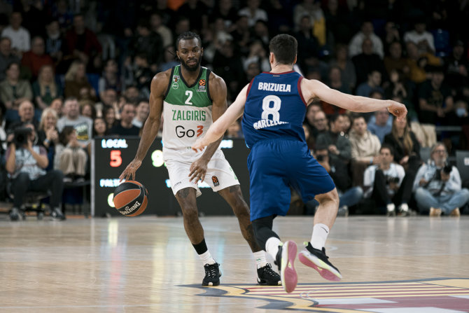 zalgiris.lt nuotr./Keenanas Evansas ir Dario Brizuela