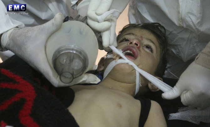 „Scanpix“/AP nuotr./Cheminio ginklo ataka Sirijoje