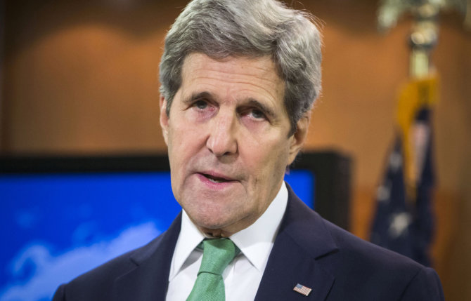 „Scanpix“/AP nuotr./JAV valstybės sekretorius Johnas Kerry