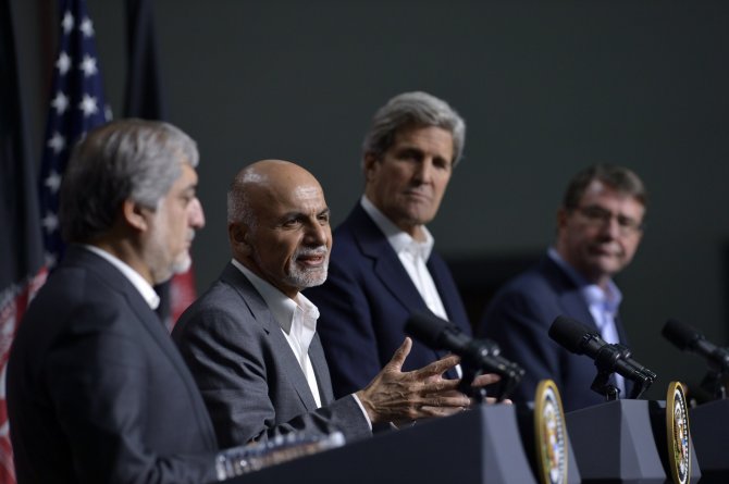 „Scanpix“/„Sipa USA“ nuotr./Afganistano prezidentas Ashrafas Ghani JAV.