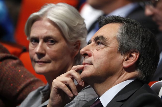 „Reuters“/„Scanpix“ nuotr./Penelope Fillon ir Francois Fillonas