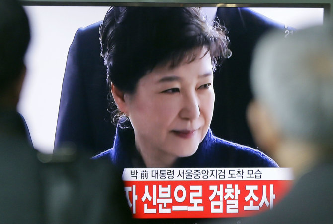 „Scanpix“/AP nuotr./Pietų Korėjos prezidentė Park Geun-hye