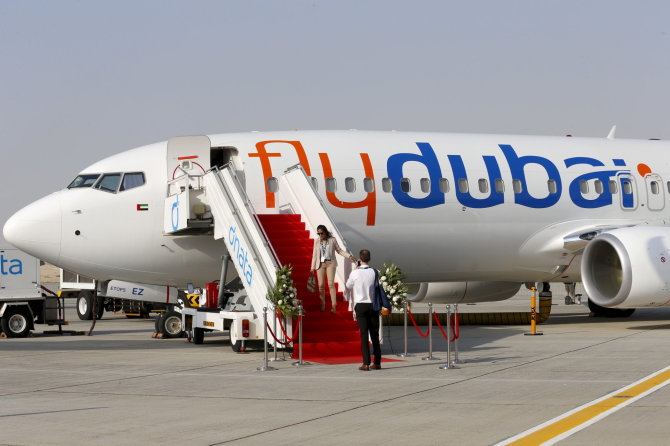 „Reuters“/„Scanpix“ nuotr./Aviakompanijos „Flydubai“ lėktuvas