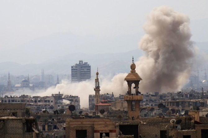AFP/„Scanpix“ nuotr./Susirėmimai Damaske
