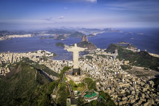 123rf.com nuotr./Rio de Žaneiro panorama su Jėzaus Kristaus skulptūra