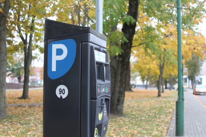 A.Jašinskienės/15min.lt nuotr./Parkomatas Klaipėdoje