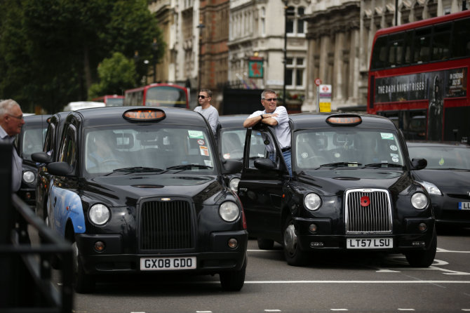 „Scanpix“/AP nuotr./Londono taksi vairuotojai