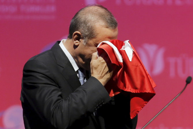 „Reuters“/„Scanpix“ nuotr./Turkijos prezidentas Recepas Tayyipas Erdoganas