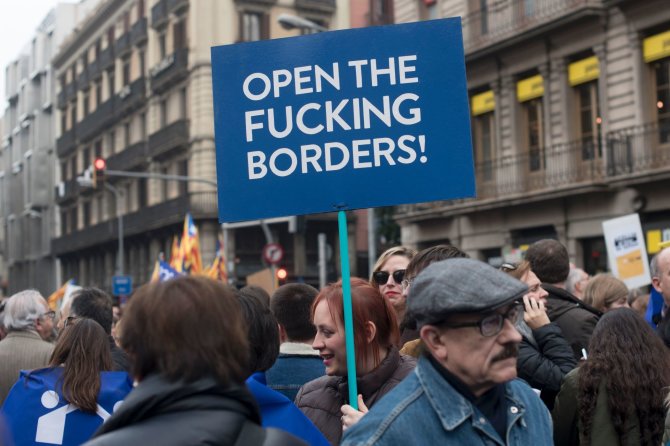 „Reuters“/„Scanpix“ nuotr./Demonstracija Ispanijoje