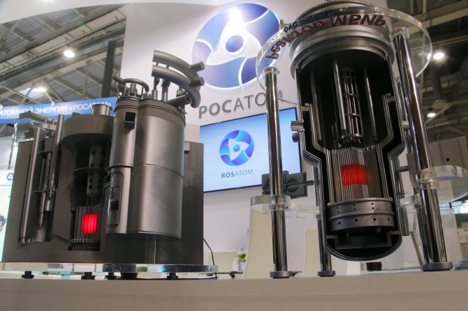 „Scanpix“/„RIA Novosti“ nuotr./„Rosatom“ branduoliniai reaktoriai parodoje