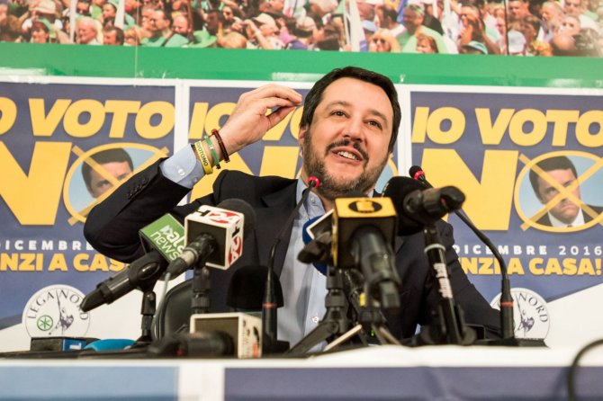 „Scanpix“/„PA Wire“/„Press Association Images“ nuotr./Matteo Salvini