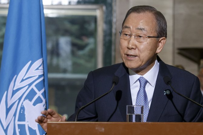 „Scanpix“/AP nuotr./40. JT generalinis sekretorius Ban Ki-moonas