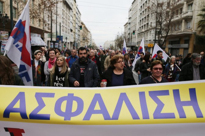 „Scanpix“/AP nuotr./Streikas Graikijoje
