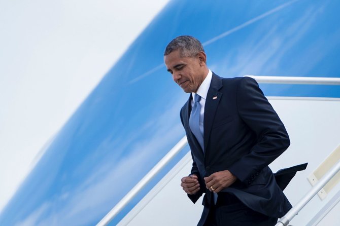 AFP/„Scanpix“ nuotr./JAV prezidentas Obama atskrido į Atėnus