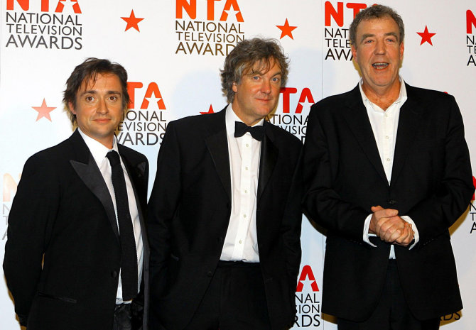 „Scanpix“ nuotr./„Top Gear“ vedėjai: Richardas Hammondas, Jamesas May ir Jeremy Clarksonas