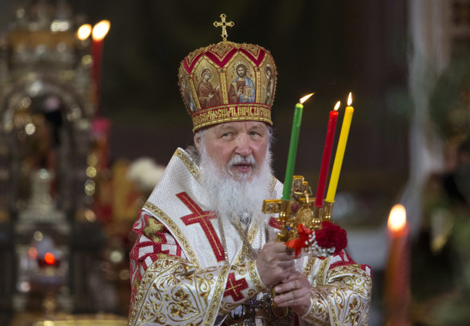 „Scanpix“/AP nuotr./Rusijos stačiatikių bažnyčios vadovas, patriarchas Kirilas