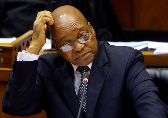 „Reuters“/„Scanpix“ nuotr./Buvęs PAR prezidentas Jacobas Zuma