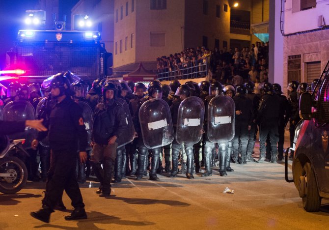 AFP/„Scanpix“ nuotr./Protestas Maroke