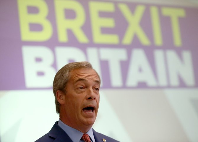 „Reuters“/„Scanpix“ nuotr./Nigelas Farage'as