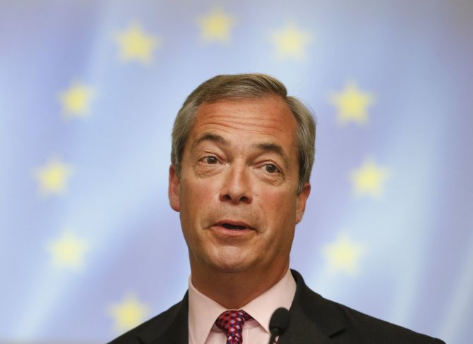 „Scanpix“/AP nuotr./Nigelas Farage'as