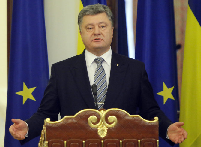 „Scanpix“/AP nuotr./Ukrainos prezidentas Petro Porošenka
