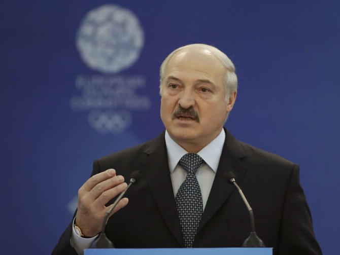 „Scanpix“/AP nuotr./Baltarusijos prezidentas Aliaksandras Lukašenka 