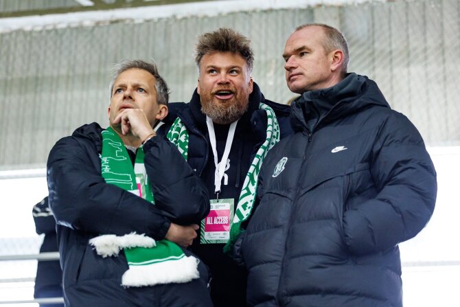 fkzalgiris.lt nuotr./Andrius Tapinas, Tadas Burgaila ir Mindaugas Kasperūnas
