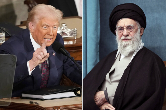 AP/„Scanpix“/Donaldas Trumpas, Ali Khamenei