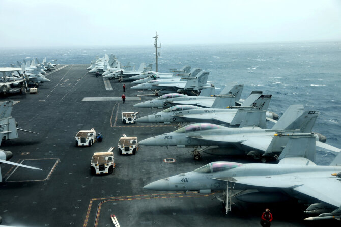 „Reuters“/„Scanpix“/JAV lėktuvnešis „USS Abraham Lincoln“