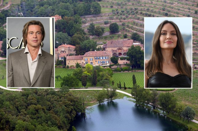 „Scanpix“ nuotr./„Chateau Miraval“, Bradas Pittas, Angelina Jolie