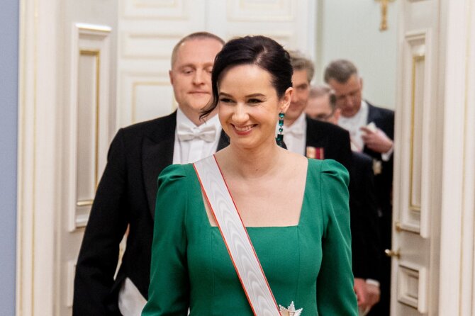 Laimos Penek nuotr./Inga Ruginienė valstybinėje vakarienėje