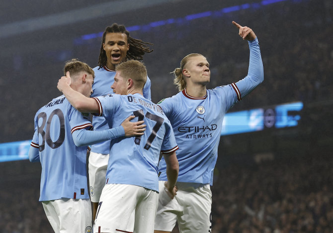 Scanpix/Action Images via Reuters nuotr./„Manchester City“ futbolininkai