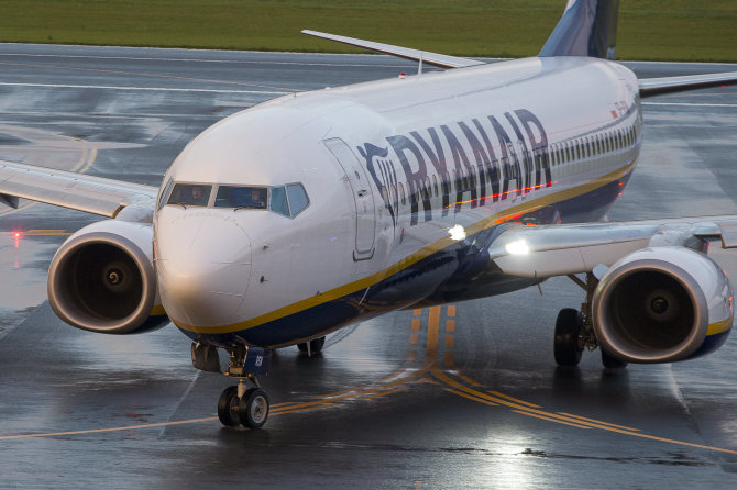 Roko Lukoševičiaus / 15min nuotr./Grįžęs „Ryanair“ lėktuvas iš Minsko