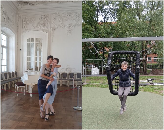 Asmeninės nuotr./ 15min koliažas/Monika neslepia, jog matyti sunkiai sergančią mamą be galo sunku