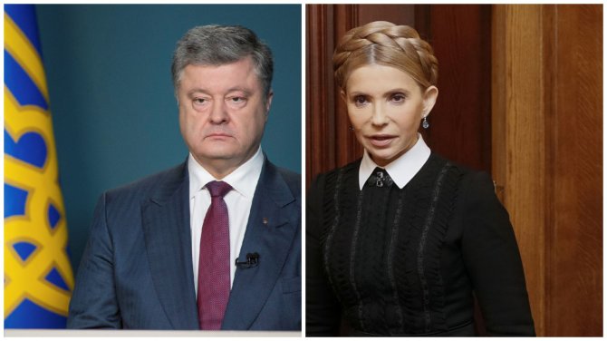 „Reuters“/„Scanpix“ nuotr./Petro Porošenka ir Julija Tymošenko