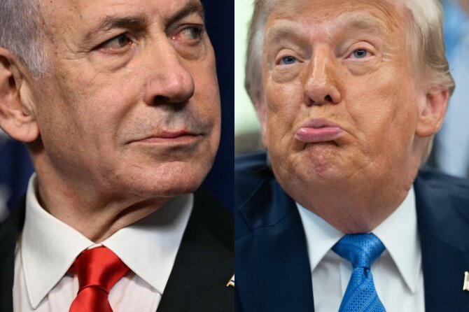 AFP/CNP/Scanpix/Benjaminas Netanyahu, Donaldas Trumpas