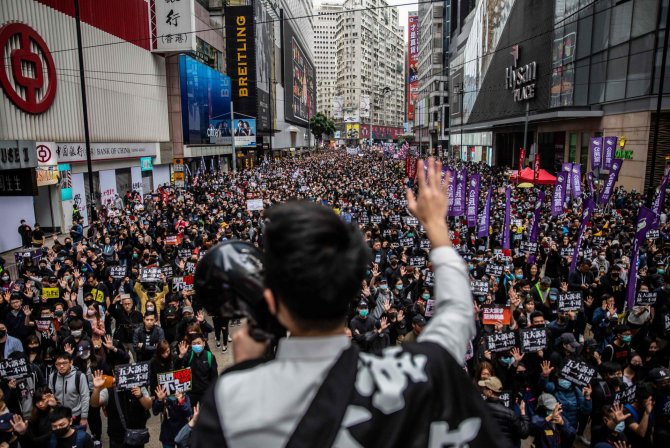 „Scanpix“ nuotr./Demonstracijos Honkonge