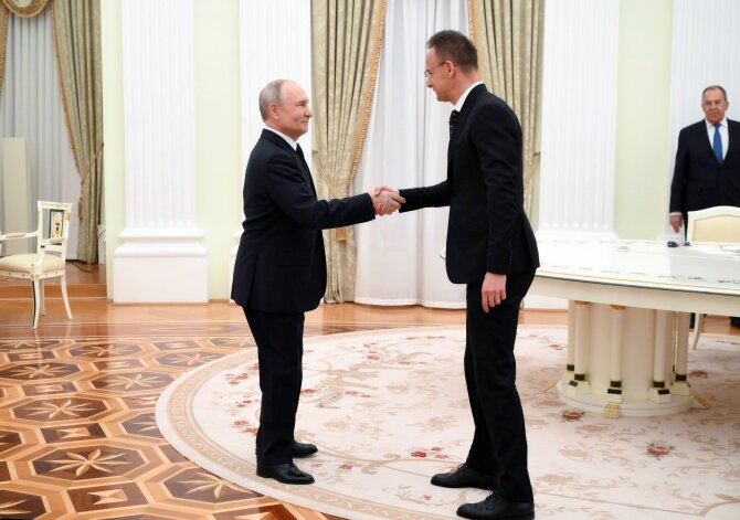 Imago/Scanpix/Vladimiras Putinas, Peteris Szijjarto