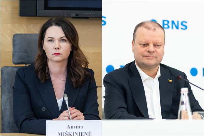 BNS nuotr./Ausma Miškinienė ir Saulius Skvernelis