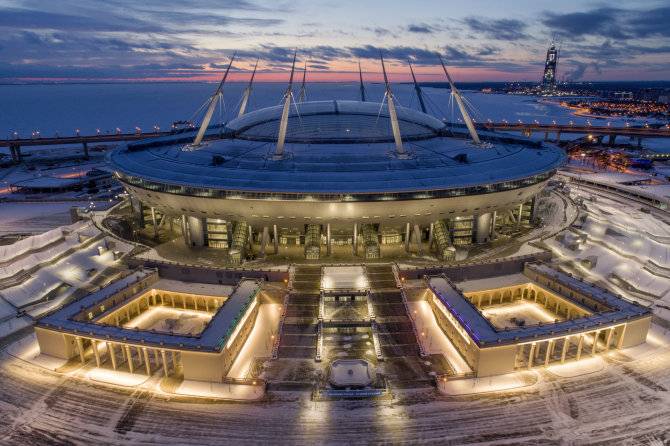 „Scanpix“/AP nuotr./Naujasis Sankt Peterburgo stadionas