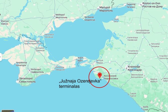 Google Maps/„Južnaja Ozerejevka“ terminalas