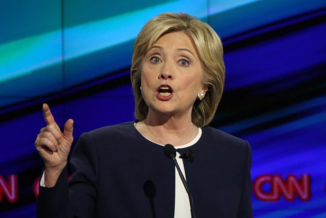 AFP/„Scanpix“ nuotr./Demokratų partijos kandidatė į prezidentus Hillary Clinton